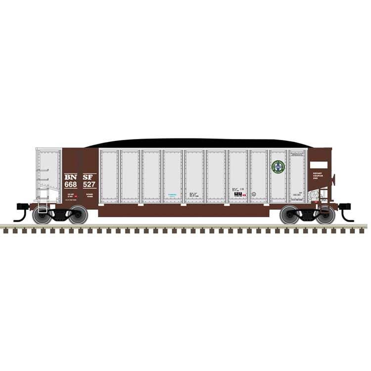 Atlas Trainman HO 20007705 Aluminum Coal Gondola - BNSF Railway #668507 (aluminum, Boxcar Red, Circle/Cross Logo)