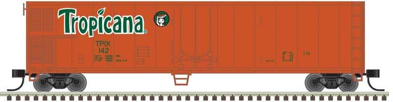 Atlas Trainman N 50006478 50' Mechanical Reefer - Tropicana #164 (orange, green, white)