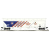 Atlas Trainman N 50007120 ACF 5250 4-Bay Centerflow Hopper - Wonder Bread ACFX #56670 (Bicentennial; white, blue, red)
