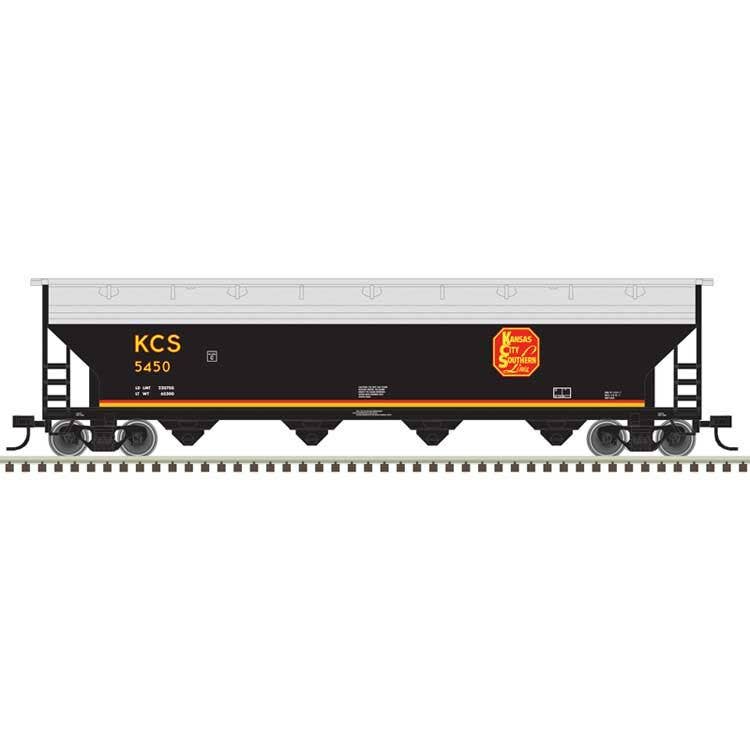 Atlas Trainman N 50007123 ACF 5250 4-Bay Centerflow Hopper - Kansas City Southern #5486 (black, gray, yellow, red)