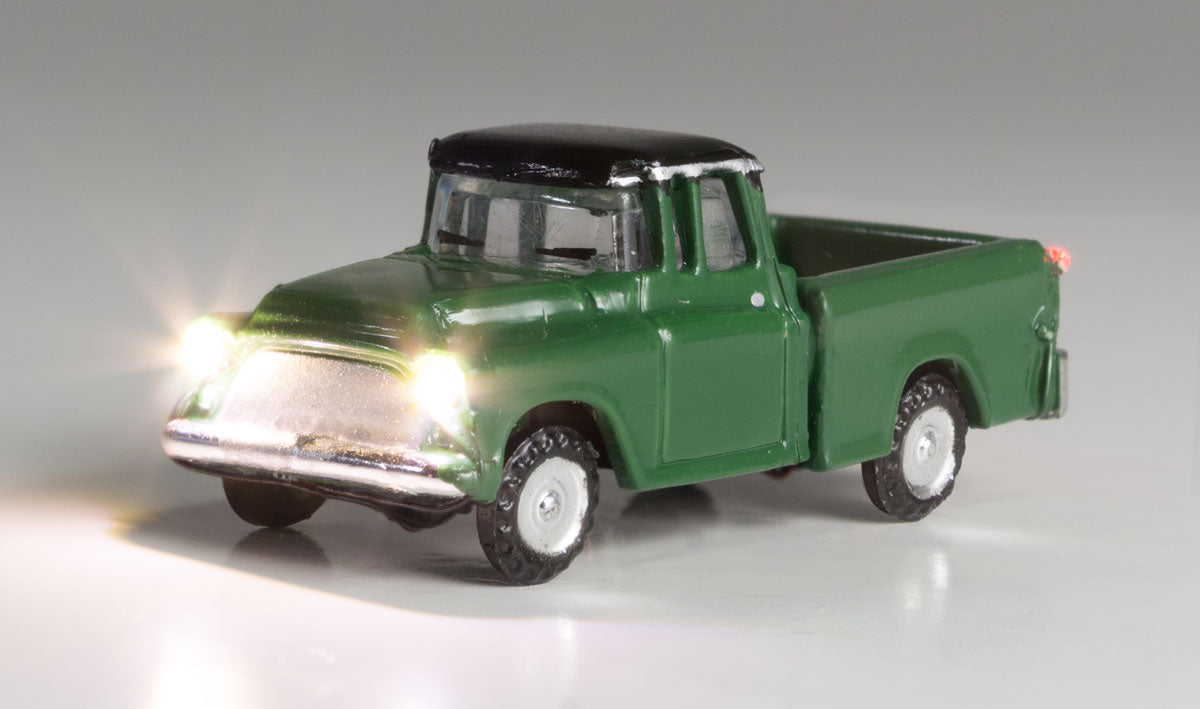 Woodland Scenics 5610 Green Pickup - Just Plug(R) Lighted Vehicle Green