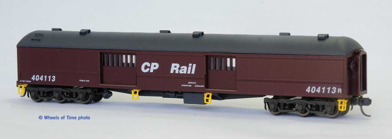 Wheels of Time N 250032 Class BE-73-D 70' Baggage-Express w/Arched Roof 2-Pack - Canadian Pacific #404113, 404910 (1 Each: maroon & Action Red)