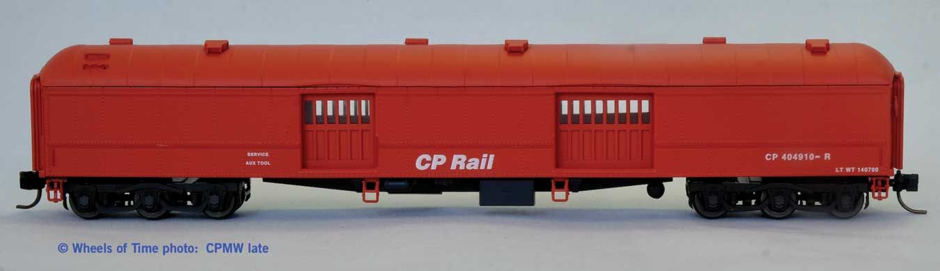 Wheels of Time N 250032 Class BE-73-D 70' Baggage-Express w/Arched Roof 2-Pack - Canadian Pacific #404113, 404910 (1 Each: maroon & Action Red)