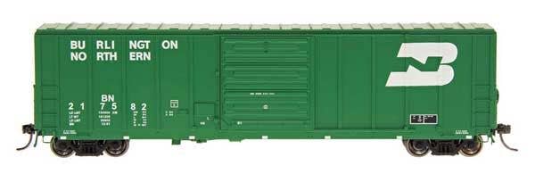 Intermountain HO 47504 Pullman-Standard 5277 Cu.Ft. Exterior-Post Boxcar - Pinnacle - Burlington Northern (Cascade Green, white, Medium Logo)