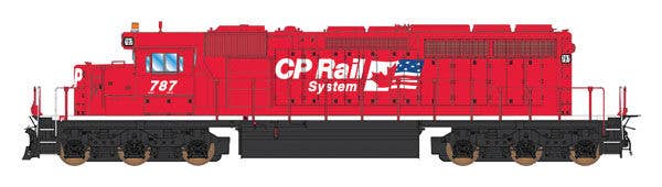 Intermountain N 69386 EMD SD40-2 - Standard DC - Canadian Pacific (Candy Apple Red, white, Dual Flags System Logo)