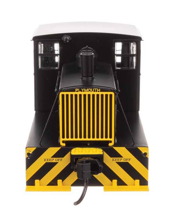 Walthers HO 20019 Plymouth ML-8 Industrial Switcher - DCC only - Black with Yellow Stripes