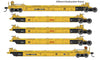 Walthers HO 55629 Thrall 5-Unit Rebuilt 40' Well Car - TTX DTTX #748227 A-E (yellow, black, small red logo, yellow conspicuity stri