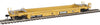 Walthers HO 5630 Thrall Rebuilt 40' Well Car - Trailer-Train DTTX #53091 (yellow, black; Black & White Logo)