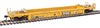 Walthers HO 5634 Thrall Rebuilt 40' Well Car - Trailer-Train DTTX #745593 (yellow, black; Black & White Logo, Yellow Stripe