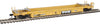 Walthers HO 5645 Thrall Rebuilt 40' Well Car - TTX DTTX #747298 (yellow, black, black & white logo, yellow conspicuity stri