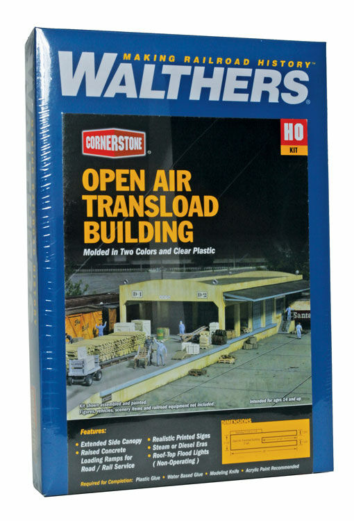 Walthers Cornerstone 2918 Open Air Transload Building -- Kit - 25 x 5-1/4 x 3" 63.5 x 13.3 x 7.6cm