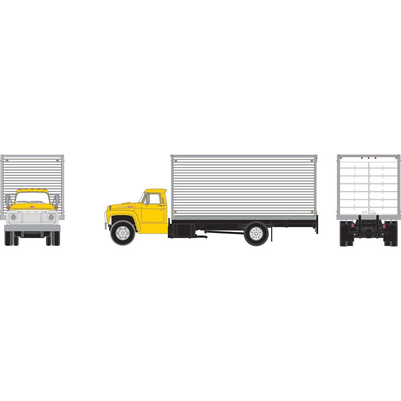 Athearn ATH10059 HO Ford F850 Box Van, Yellow