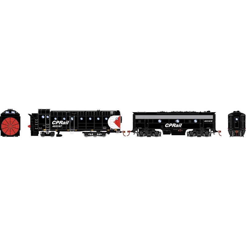 Athearn ATH93825 HO Rotary Snowplow & F7B Locomotive, CPR #403167/#403167B