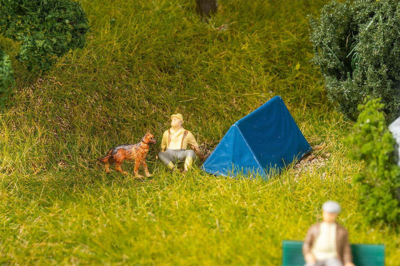 Faller 180003 HO 4 Tents, blue