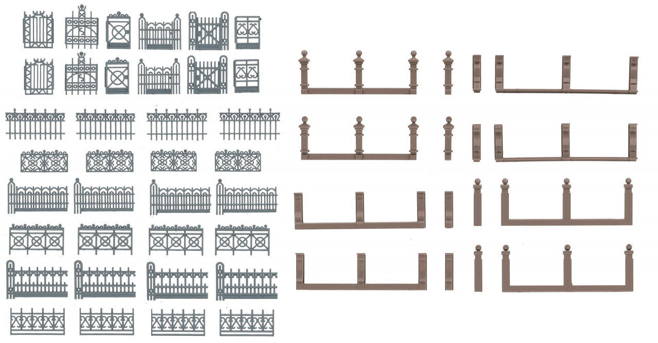 Faller 180426 HO Villa fence, grey