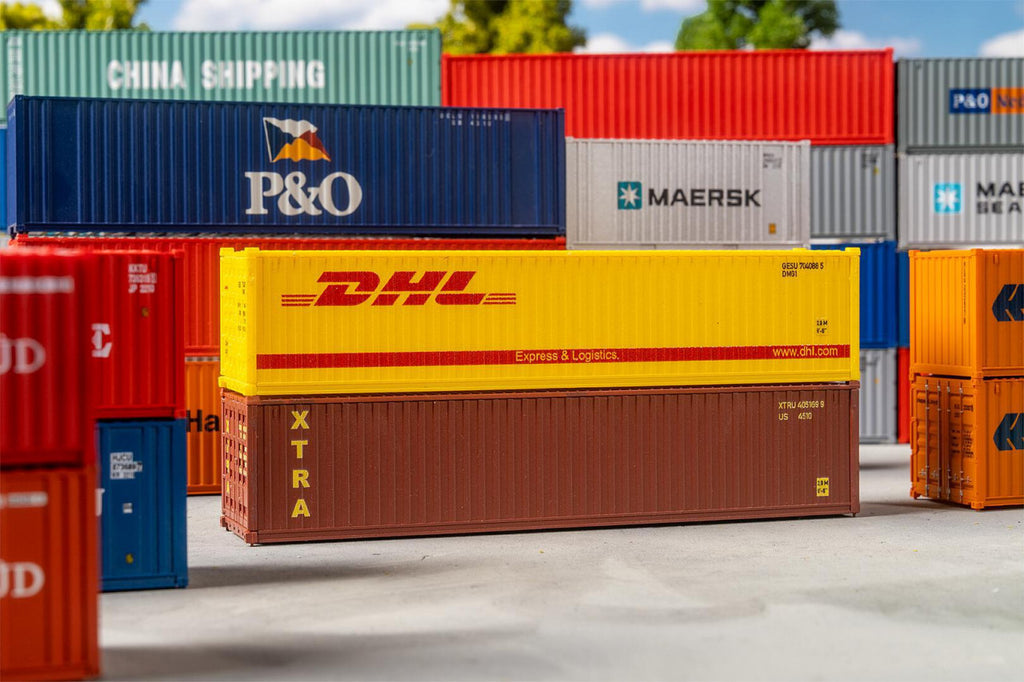Faller 182056 HO 40' Container DHL and XTRA