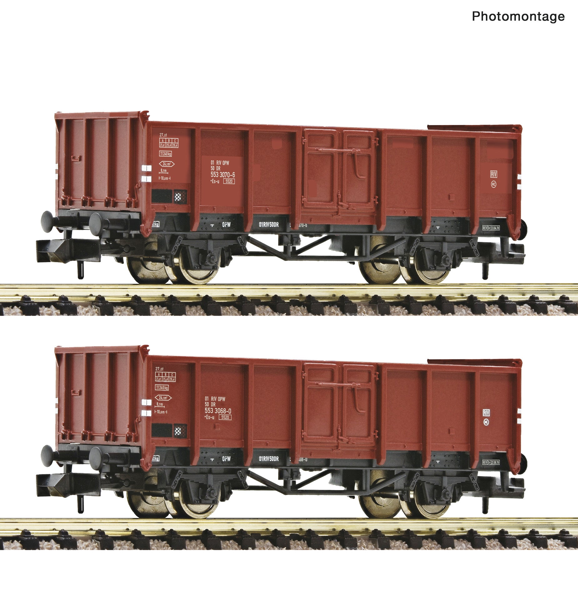 Fleischmann 6660138 N 2 piece set: Open goods wagons, DR