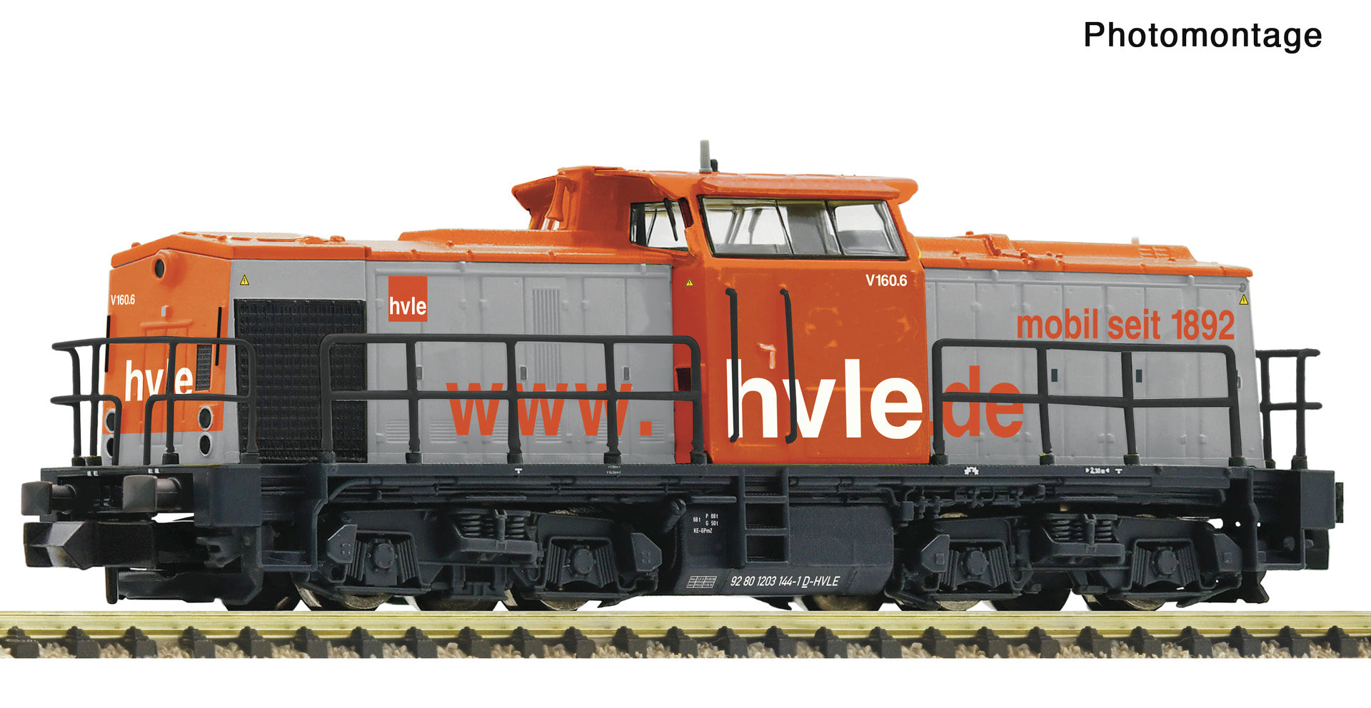 Fleischmann 7360033 N Diesel locomotive V 160.6, HVLE, DC Analog