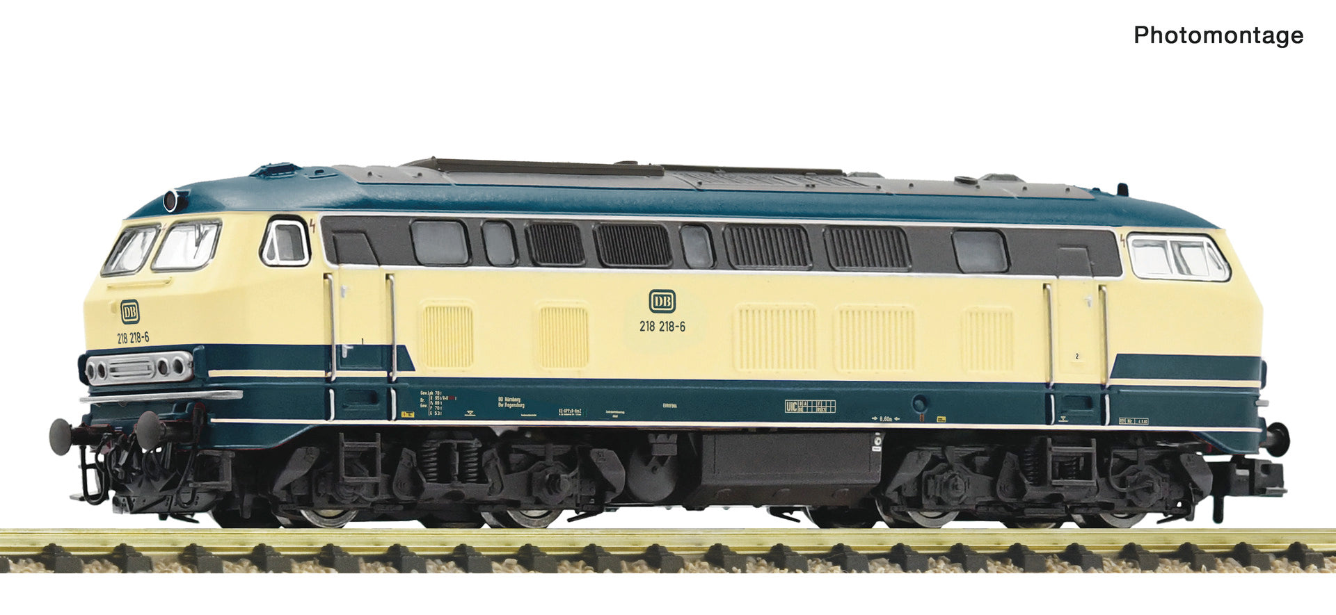 Fleischmann 7360036 N Diesel locomotive 218 218-6, DB, DC Analog