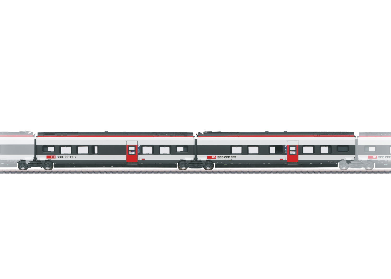 Marklin 43451 HO SBB-CFF-FFS Add-On Car Set 1 for the Class RABe 501 022 Giruno