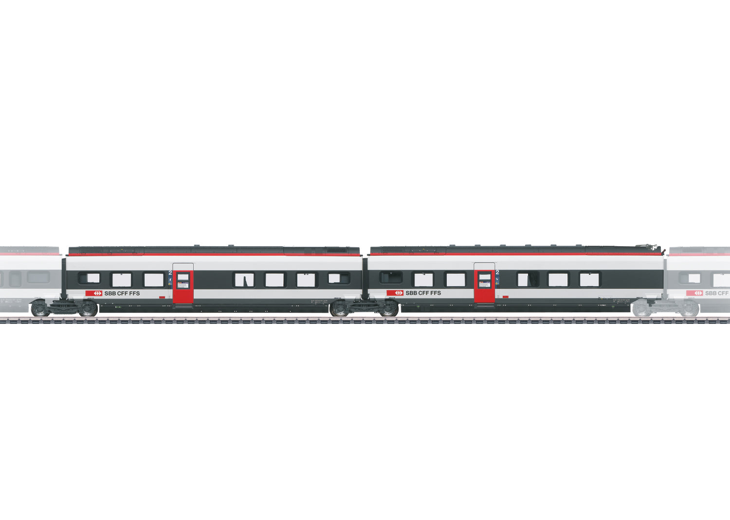 Marklin 43452 HO SBB-CFF-FFS Add-On Car Set 2 for the Class RABe 501 022 Giruno