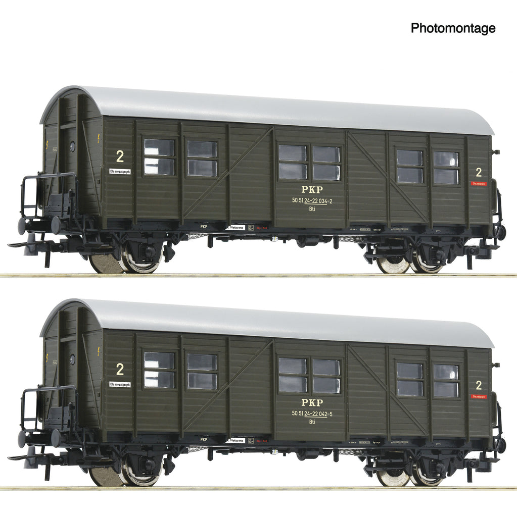Roco 6200195 HO 2 piece set: Auxiliary passenger coaches, PKP