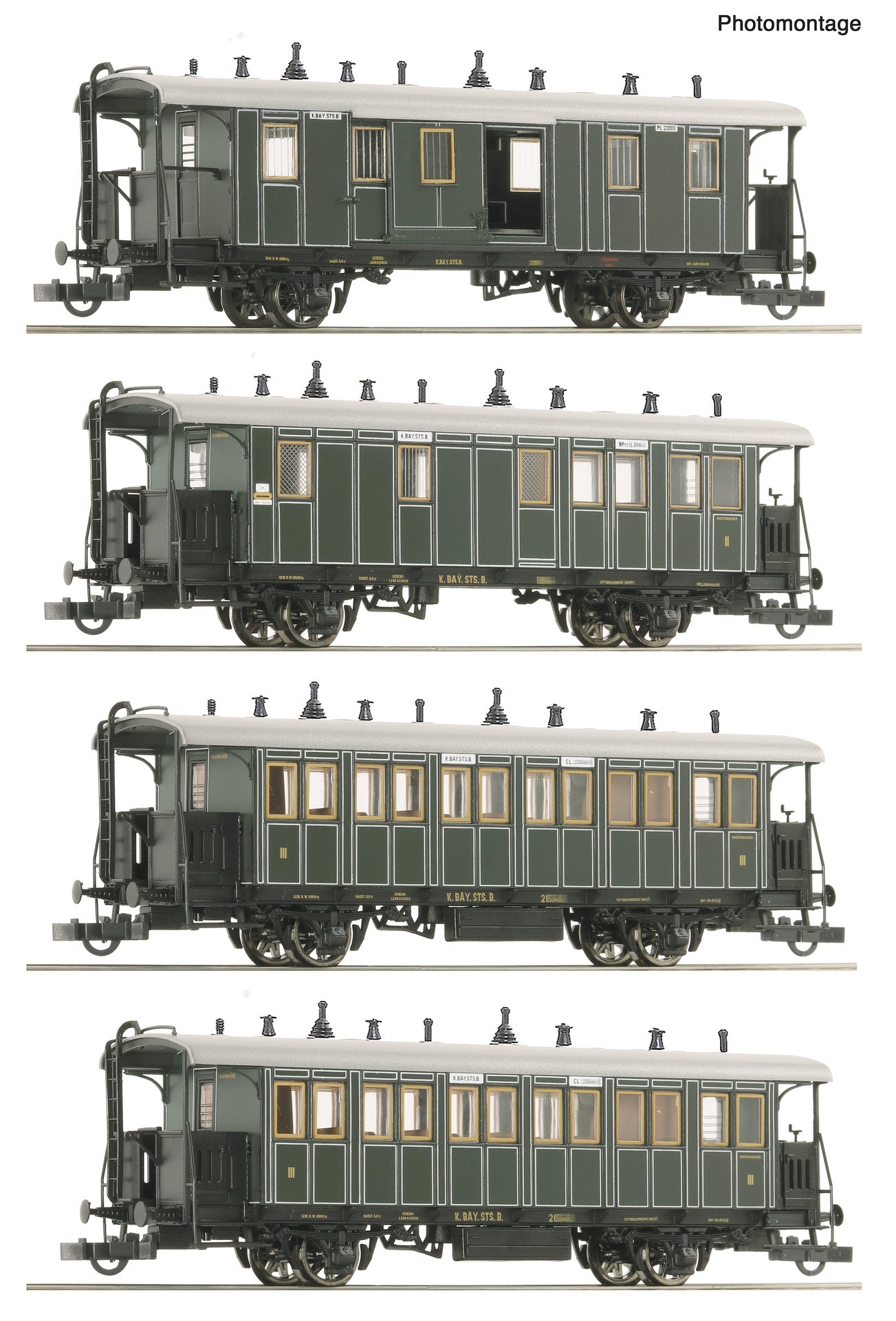 Roco 6200197 HO 4 piece set: Local passenger train, K.Bay.Sts.B.