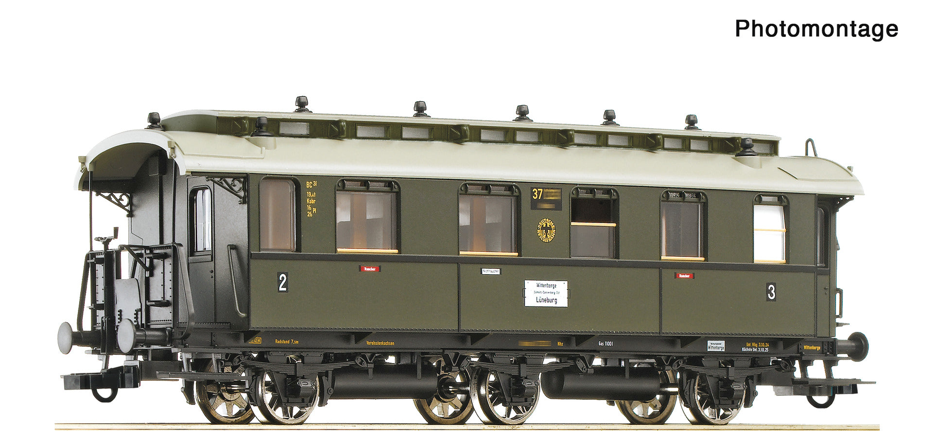 Roco 6200255 HO 2nd/3rd class coach, DRG