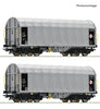 Roco 6600144 HO 2 piece set: Sliding tarpaulin wagons, CD