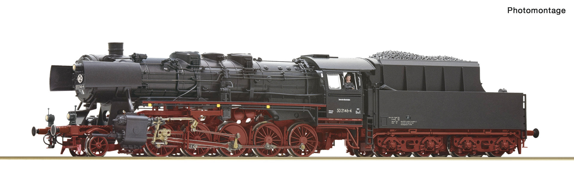 Roco 7100039 HO Steam locomotive 50 2146-4, DR, DC Analog