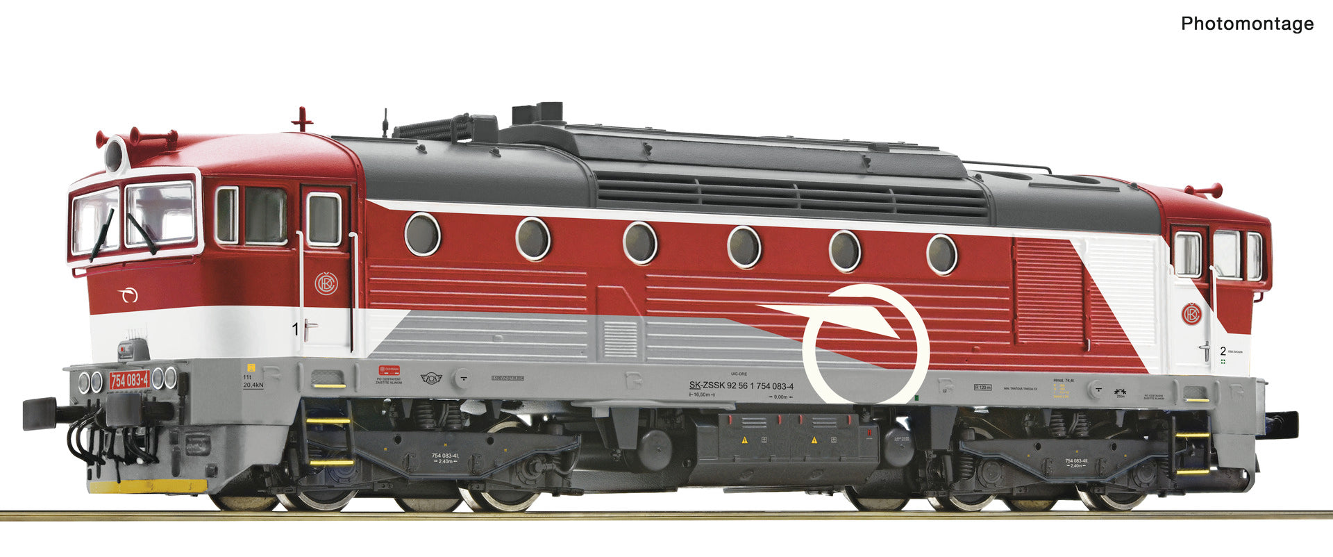 Roco 7310082 HO Diesel locomotive 754 083-4, ZSSK, DCC Digital Sound