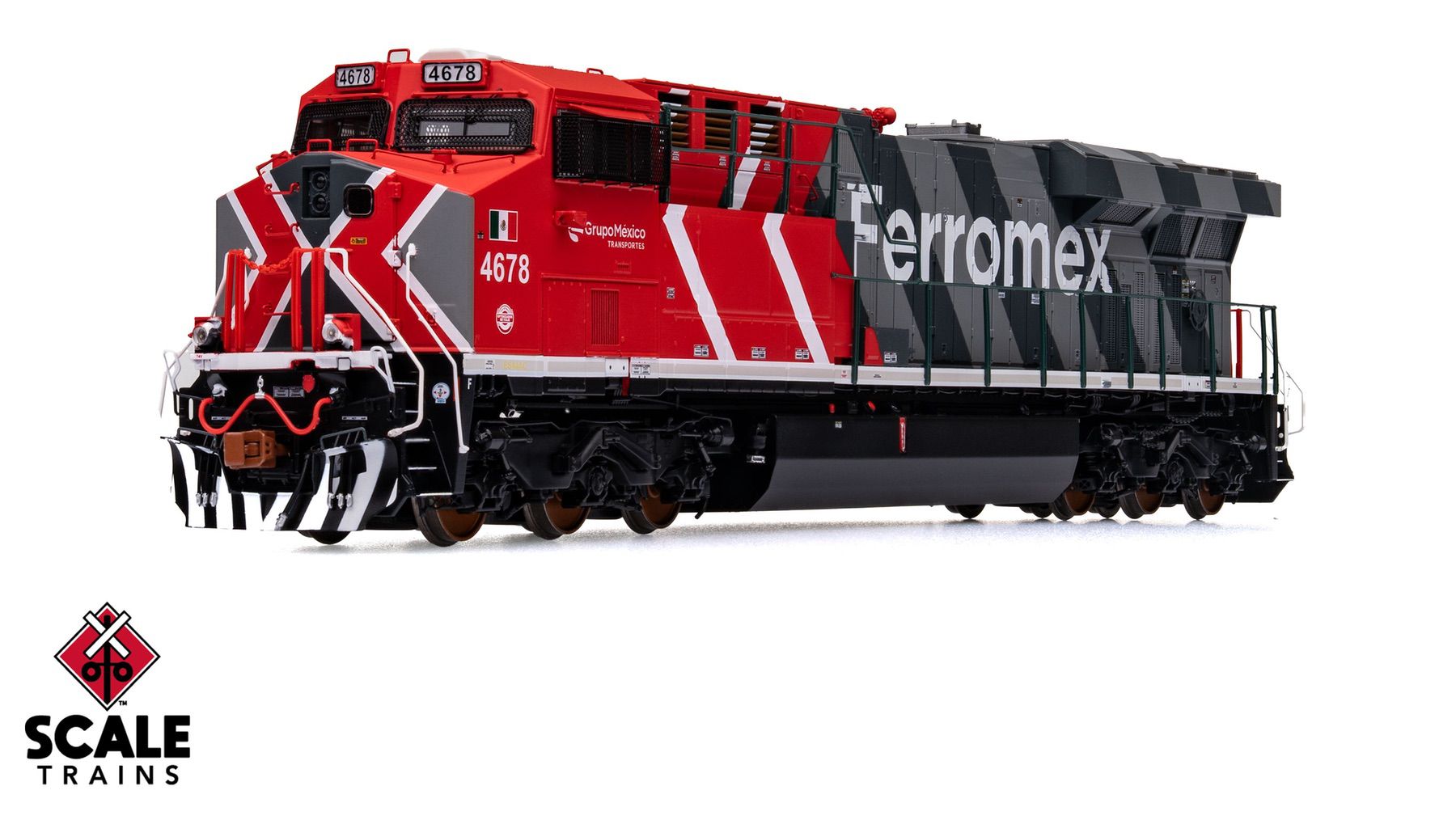 ScaleTrains SXT33590 Rivet Counter HO Scale GE ES44AC, Ferromex/Zebra 4682 DCC & Sound Equipped