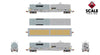 ScaleTrains SXT40303 Rivet Counter HO Scale Thrall 2-Hood Coil Steel Car, Norfolk Southern/Mismatched Thoroughbred Logo Hoods 168483