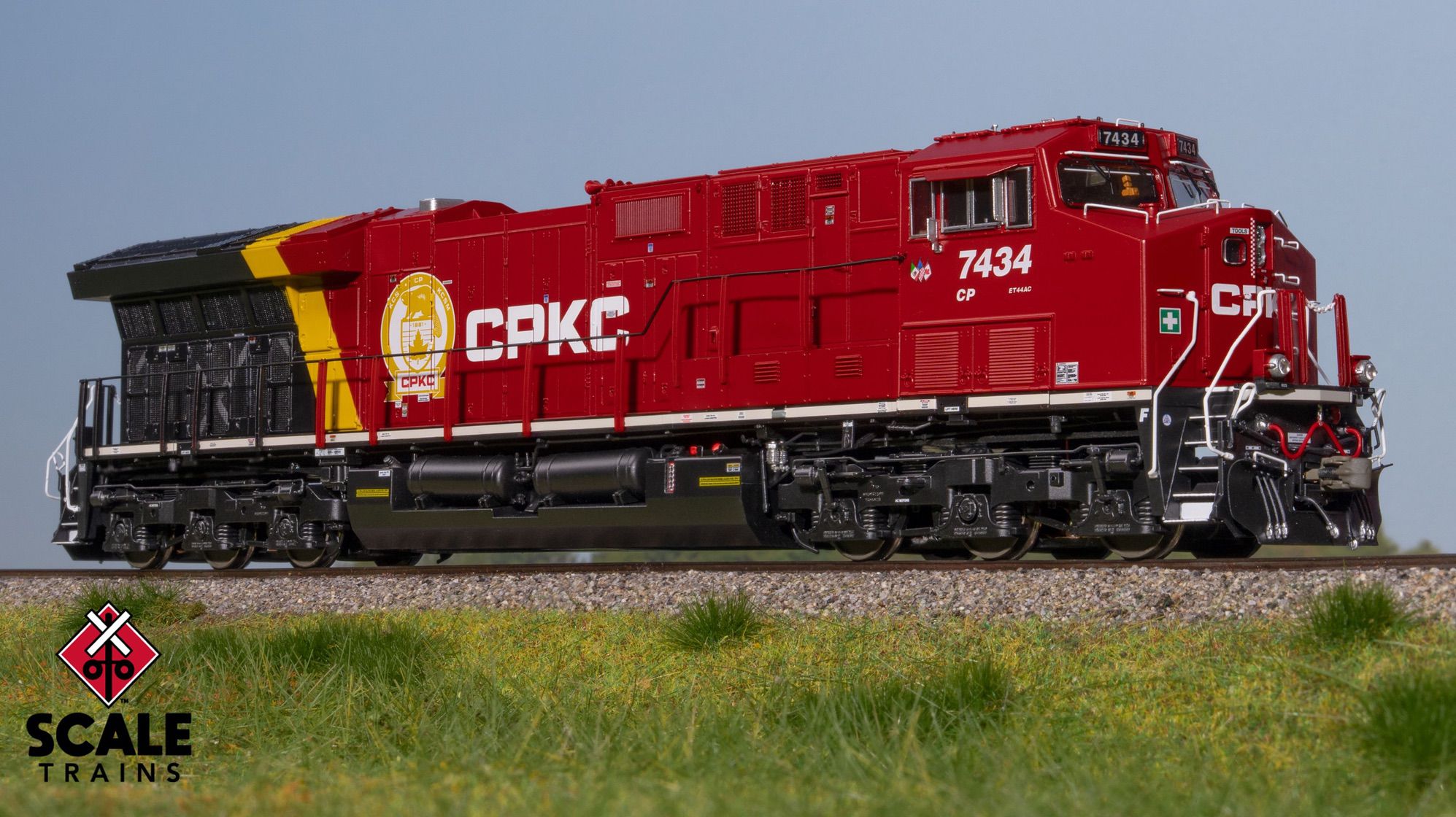 ScaleTrains SXT40360 Rivet Counter HO Scale GE ET44AC, Canadian Pacific Kansas City/CPKC/ex-Baffinland 7433 DCC & Sound Equipped