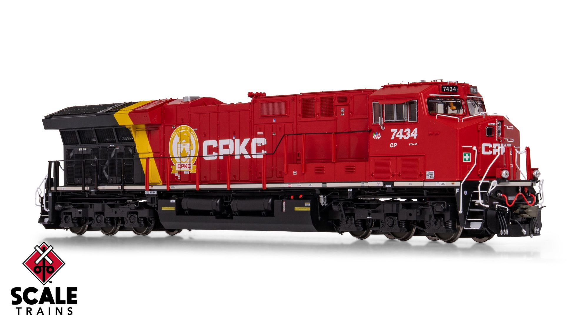 ScaleTrains SXT40362 Rivet Counter HO Scale GE ET44AC, Canadian Pacific Kansas City/CPKC/ex-Baffinland 7434 DCC & Sound Equipped