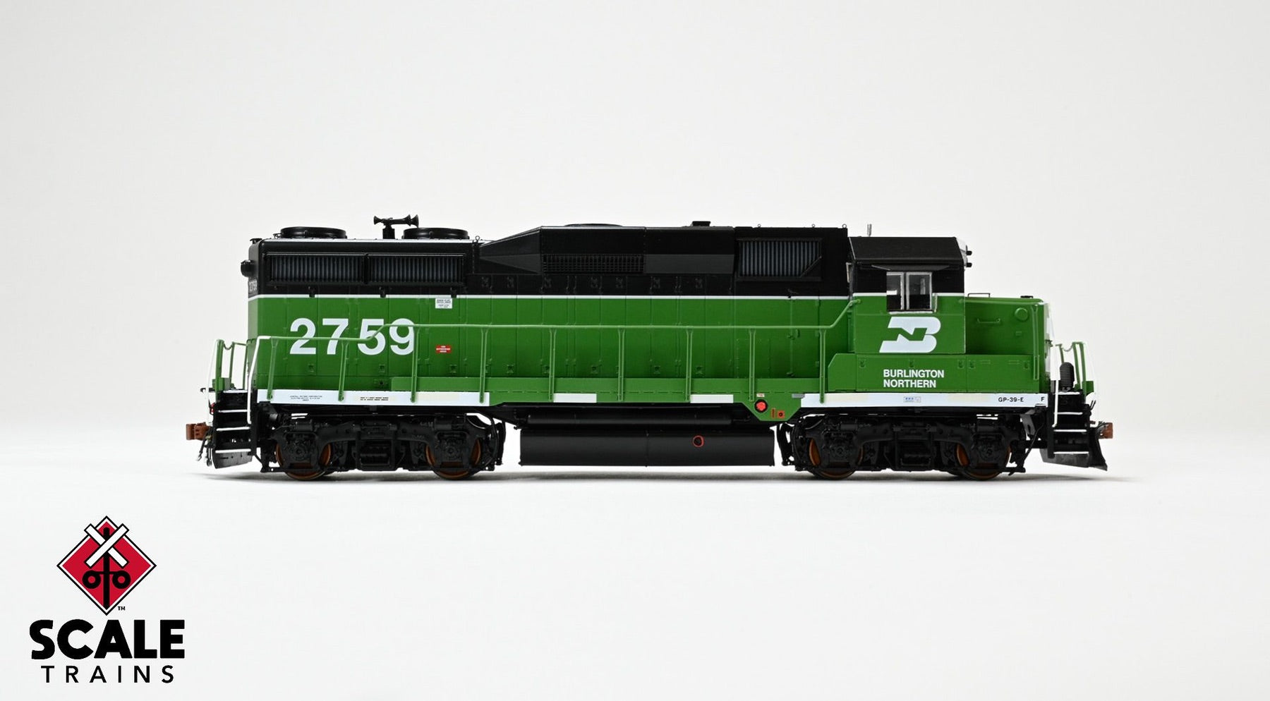 ScaleTrains SXT40933 Rivet Counter HO Scale EMD GP39E, Burlington Northern/White Face/Strobe Lights 2762 DCC & Sound Equipped