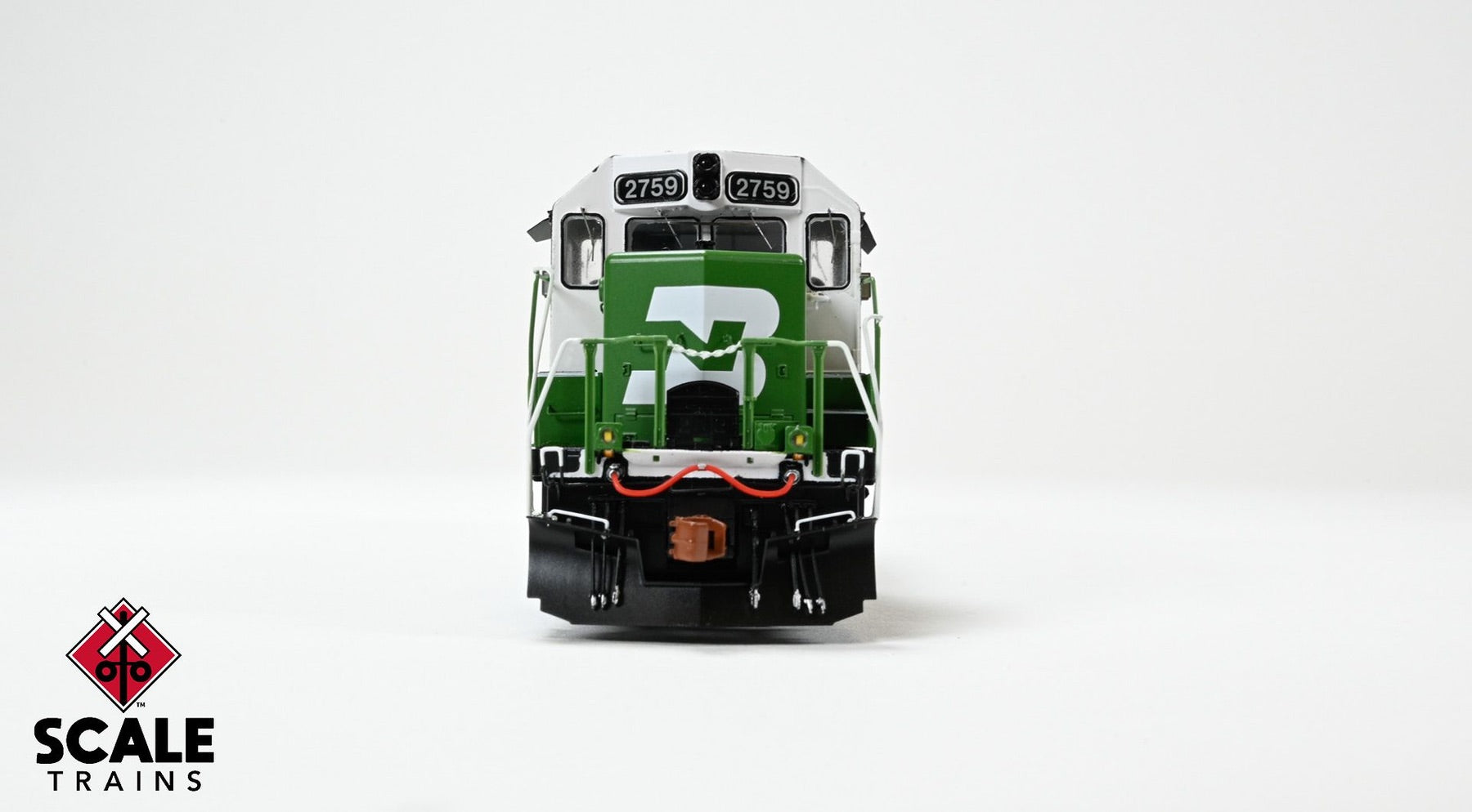 ScaleTrains SXT40933 Rivet Counter HO Scale EMD GP39E, Burlington Northern/White Face/Strobe Lights 2762 DCC & Sound Equipped