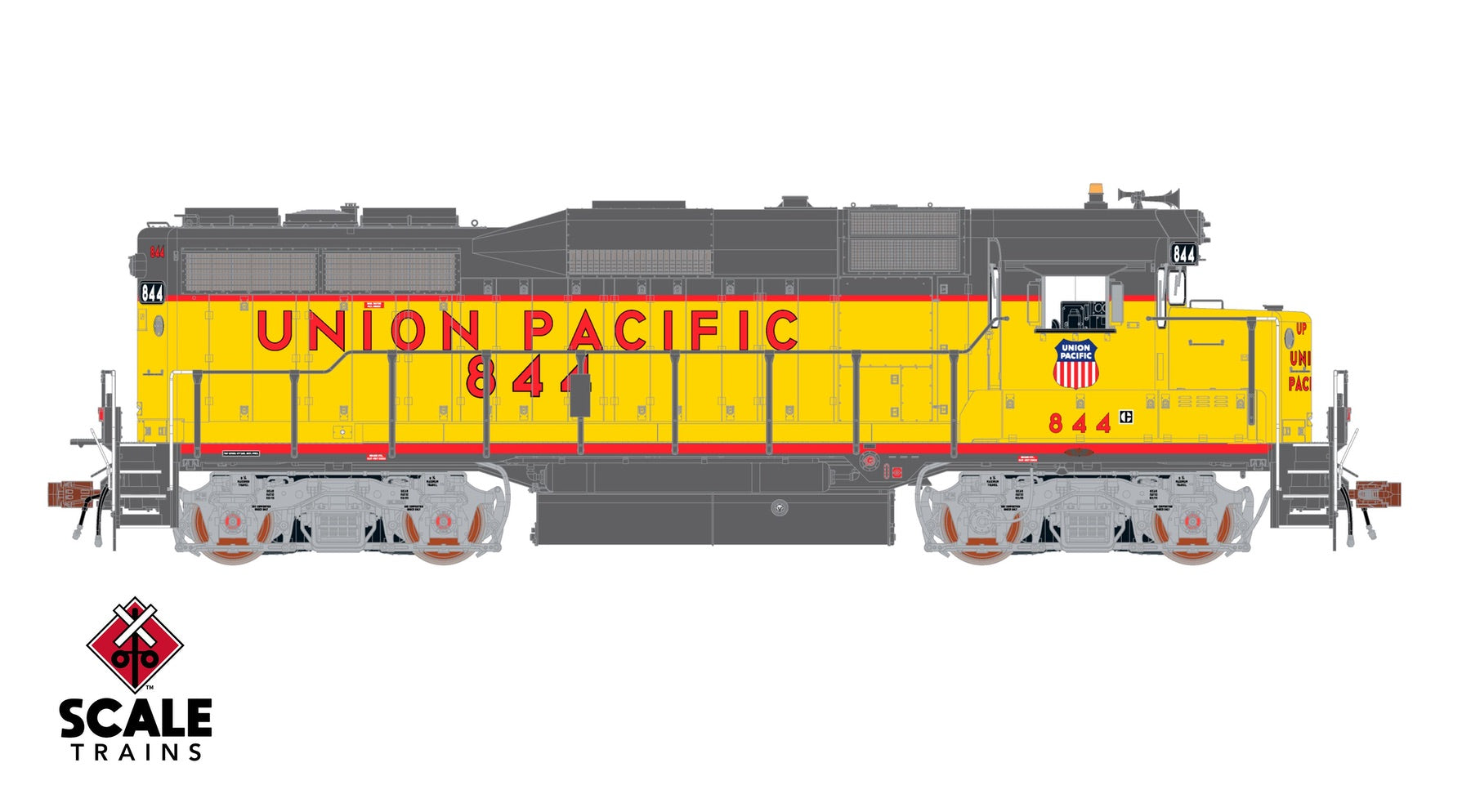 ScaleTrains SXT40985 Rivet Counter HO Scale EMD GP30 Phase Ib2, Union Pacific #844 844 DCC & Sound Equipped
