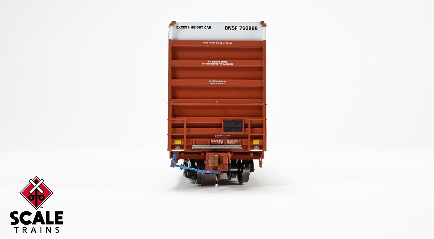 ScaleTrains SXT40994 Rivet Counter HO Scale Trinity 60' 7500 12' Plug-Door High-Cube Boxcar, BNSF/Circle Cross Logo/Conspicuity Stripes 760795