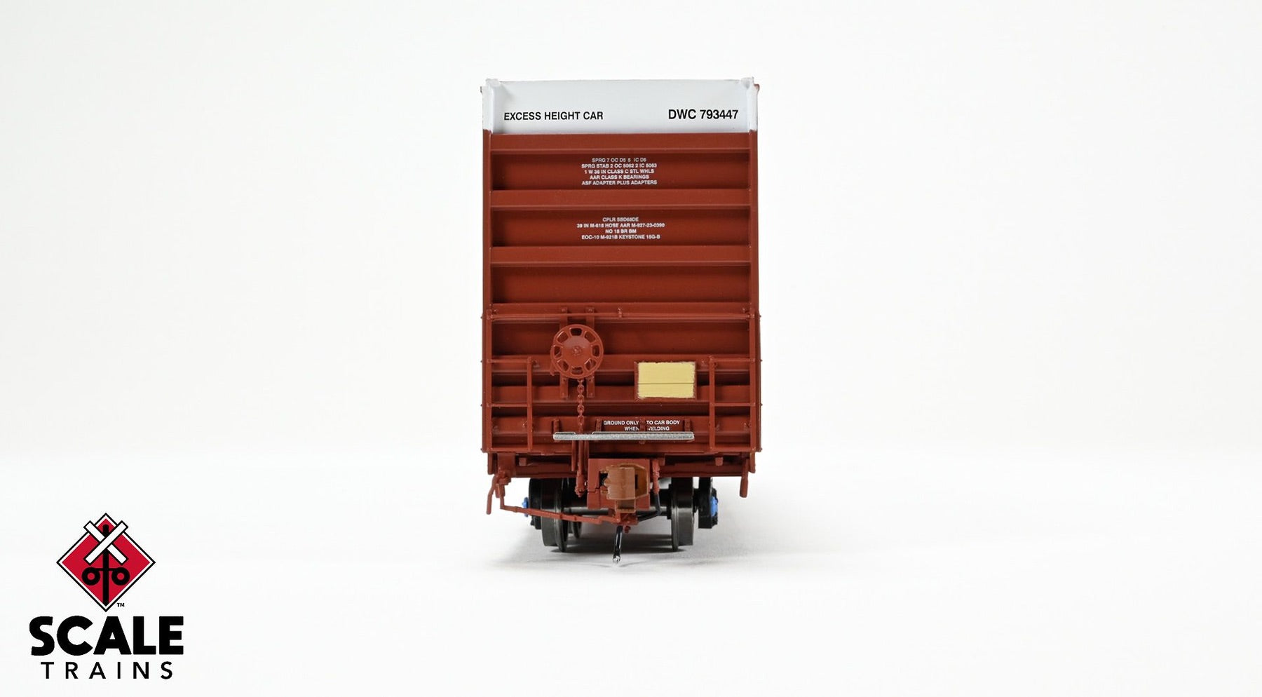 ScaleTrains SXT41003 Rivet Counter HO Scale Trinity 60' 7500 8' Double-Plug-Door High-Cube Boxcar, Canadian National/Conspicuity Stripes/DWC 793480