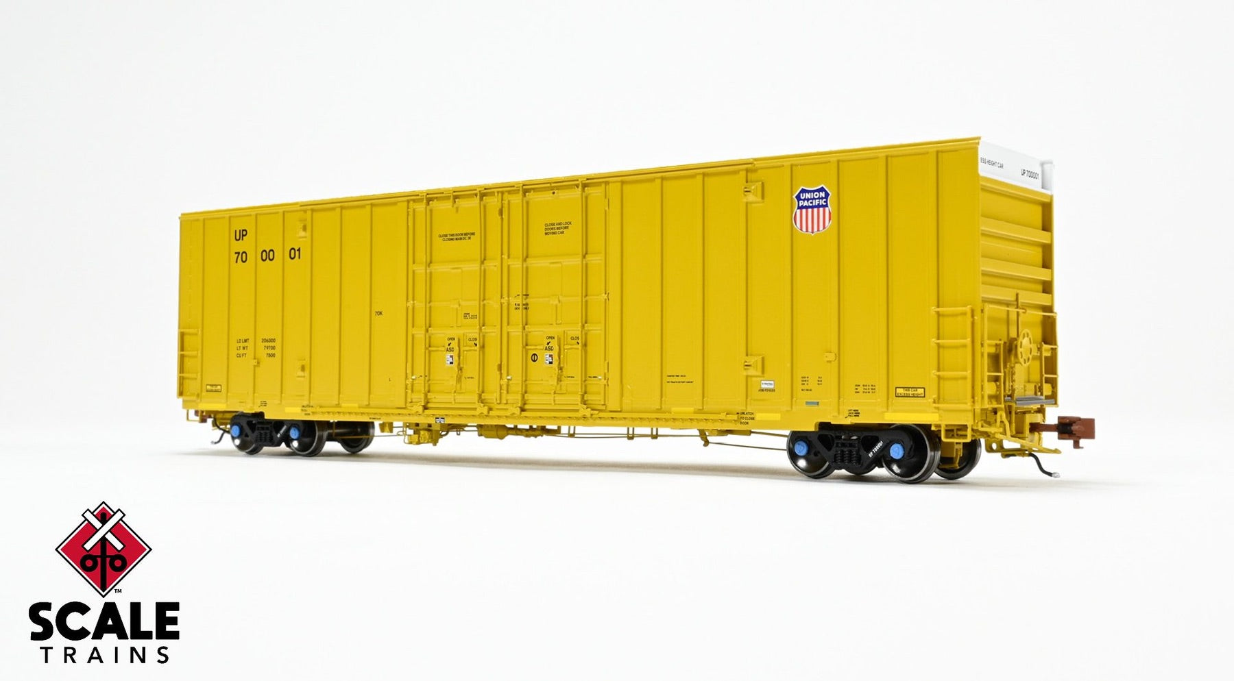 ScaleTrains SXT41023 Rivet Counter HO Scale Trinity 60' 7500 8' Double-Plug-Door High-Cube Boxcar, Union Pacific/Anti-Vandalism Reporting Marks/Conspicuity Stripes 700028