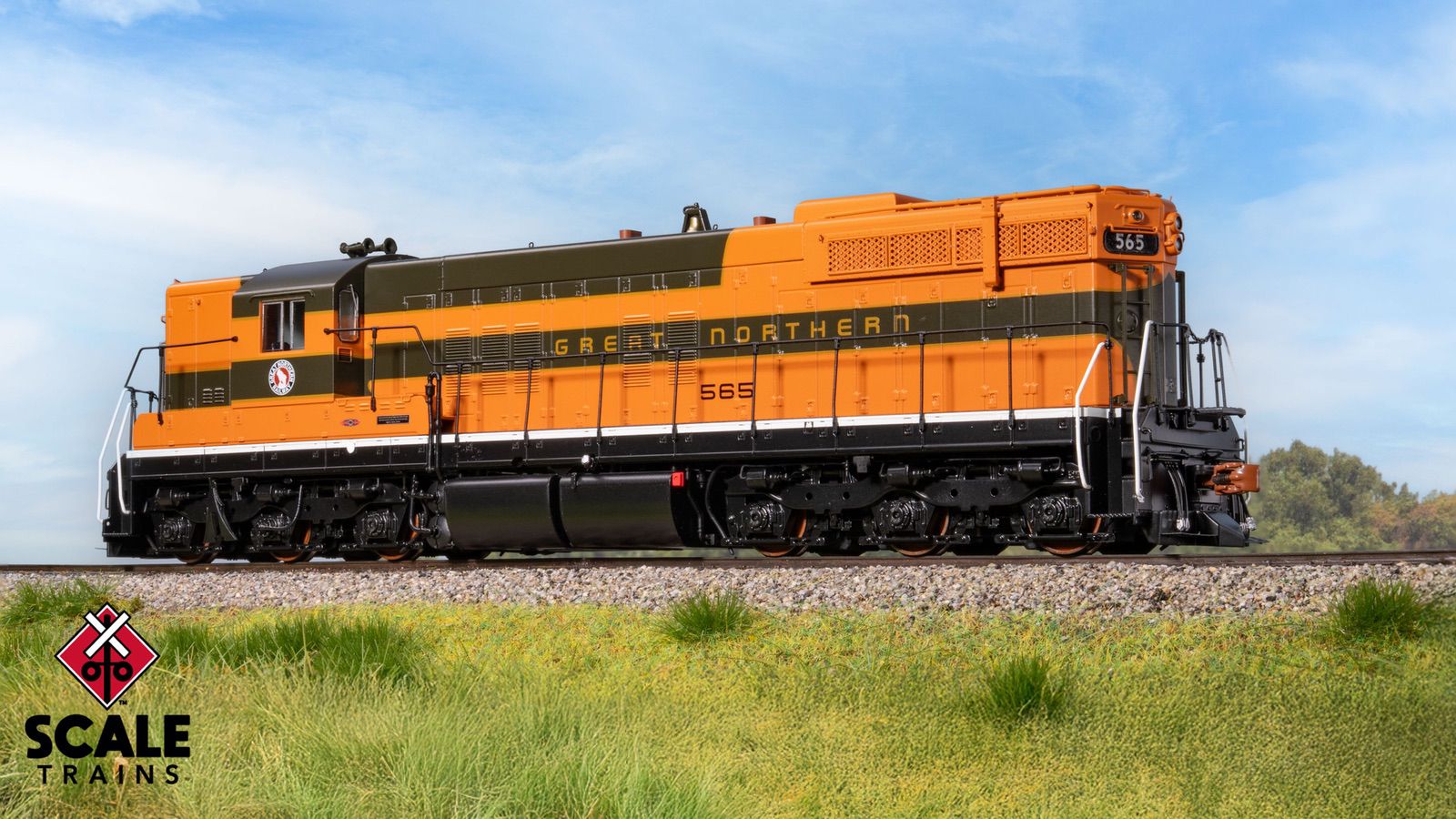 ScaleTrains SXT41168 Rivet Counter HO Scale EMD SD7, Great Northern/Empire Builder/As Delivered 566 DCC & Sound Equipped