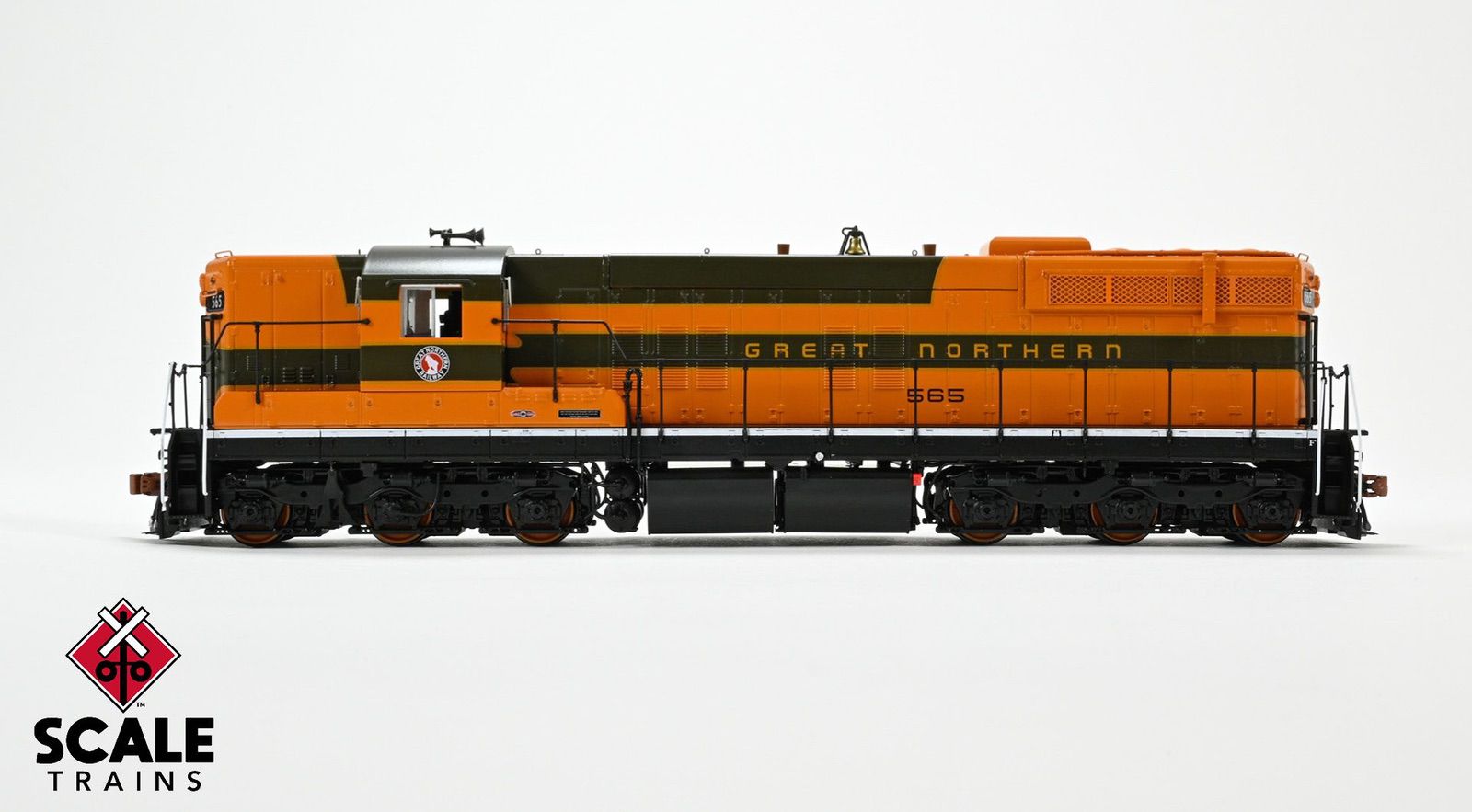 ScaleTrains SXT41168 Rivet Counter HO Scale EMD SD7, Great Northern/Empire Builder/As Delivered 566 DCC & Sound Equipped