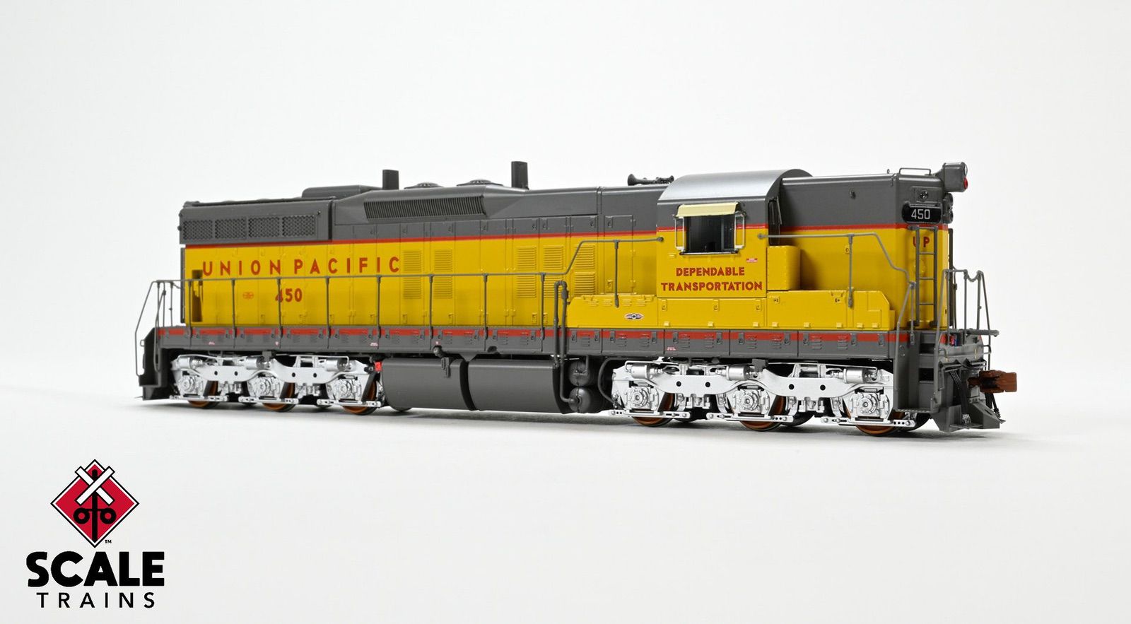 ScaleTrains SXT41204 Rivet Counter HO Scale EMD SD7, Union Pacific/Dependable Transportation 451 DCC & Sound Equipped