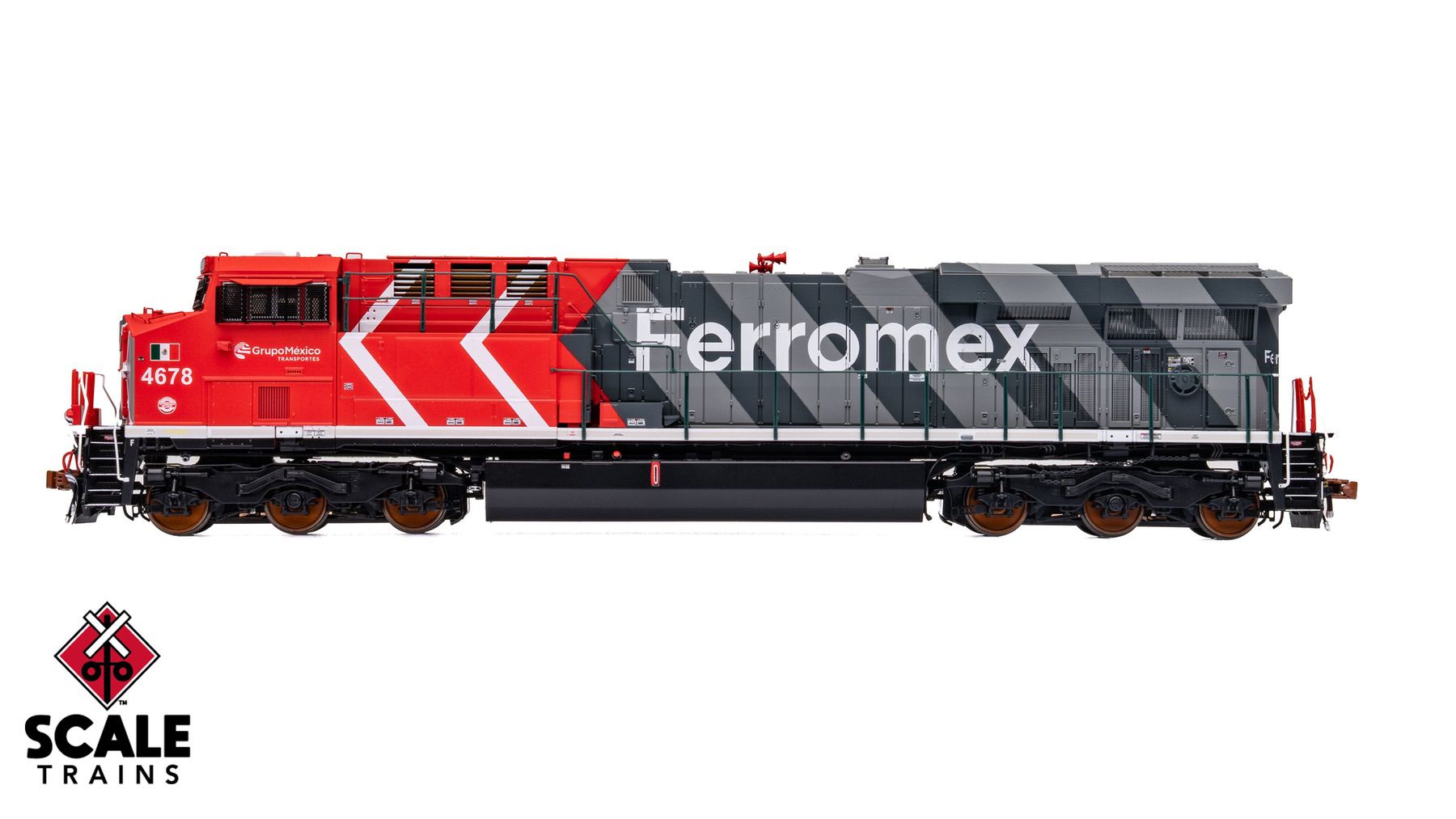 ScaleTrains SXT41445 Rivet Counter HO Scale GE ES44AC, Ferromex/Zebra 4678 DCC & Sound Equipped
