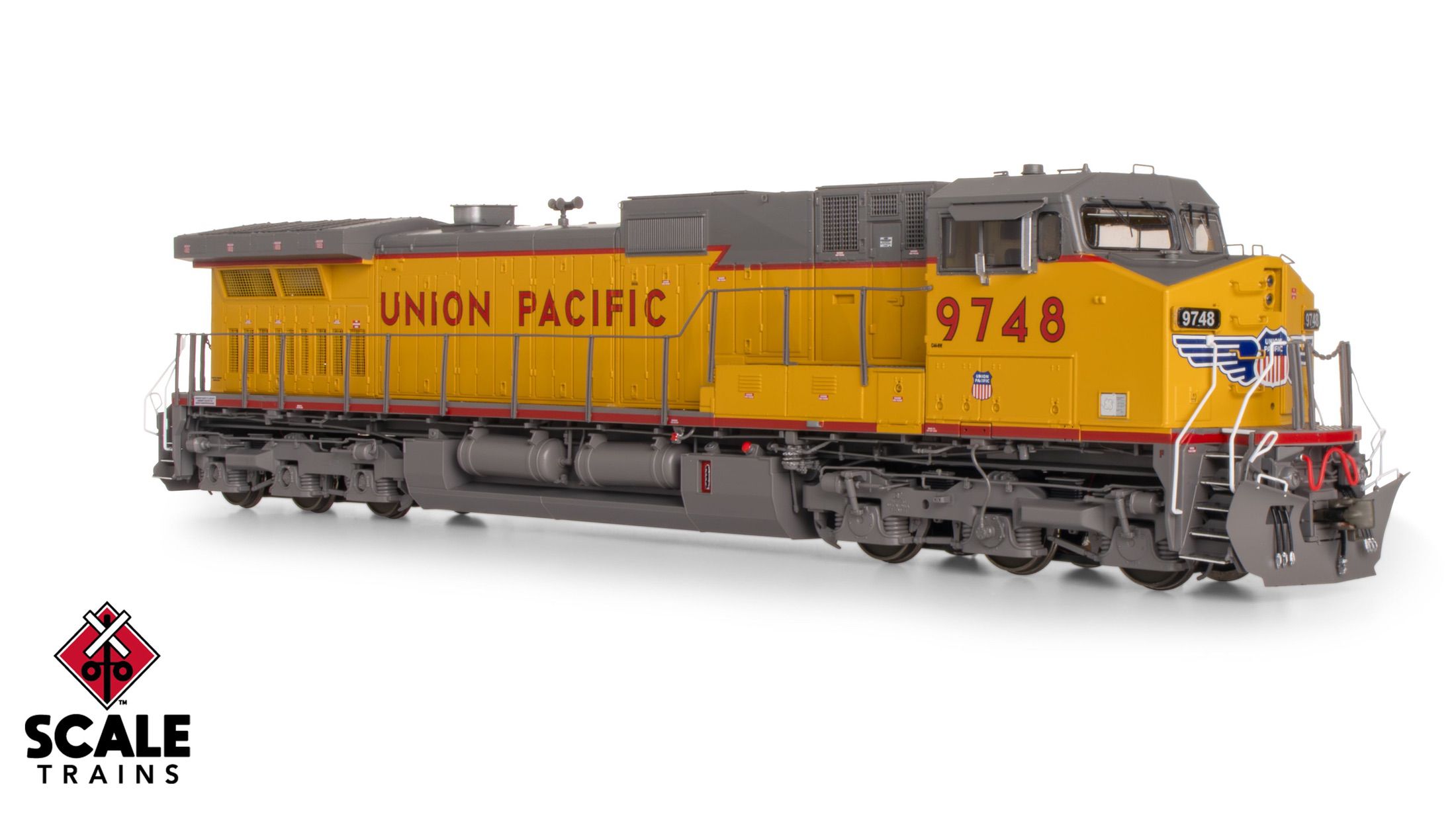 ScaleTrains SXT41585 Rivet Counter HO Scale GE DASH 9-44CW, Union Pacific/Winged Nose Logo/Red Sill Stripe 9748 DCC & Sound Equipped