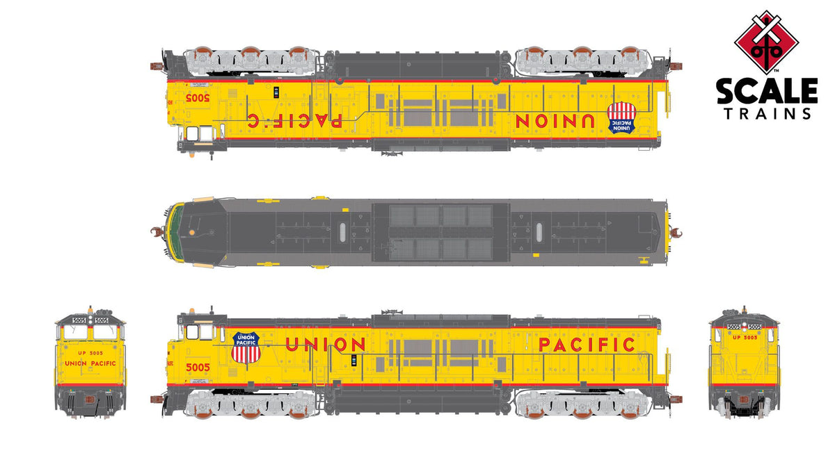 ScaleTrains SXT70111 Museum Quality HO Scale GE U50C, Union Pacific/As Delivered Early 5003 DCC & Sound Equipped
