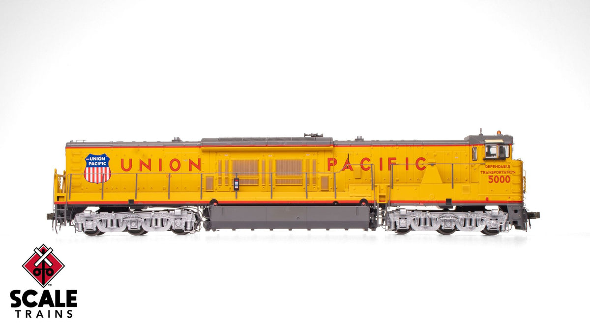 ScaleTrains SXT70115 Museum Quality HO Scale GE U50C, Union Pacific/Dependable Transportation/Modified Nose Door 5000 DCC & Sound Equipped