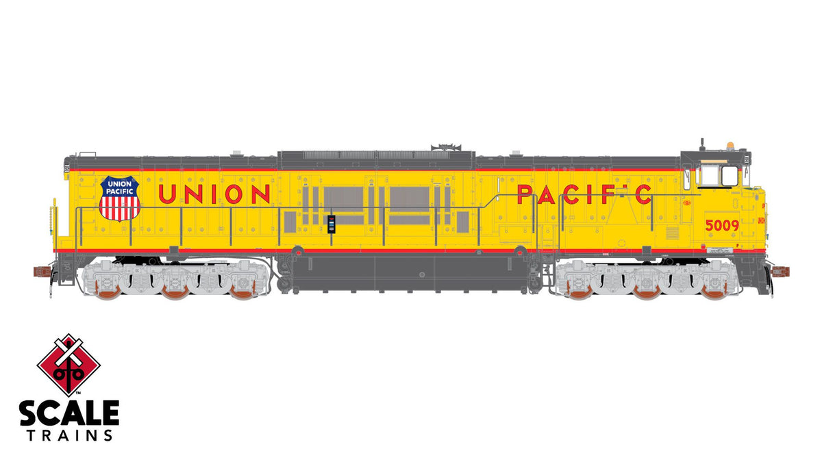 ScaleTrains SXT70117 Museum Quality HO Scale GE U50C, Union Pacific/Modified Nose Door 5009 DCC & Sound Equipped