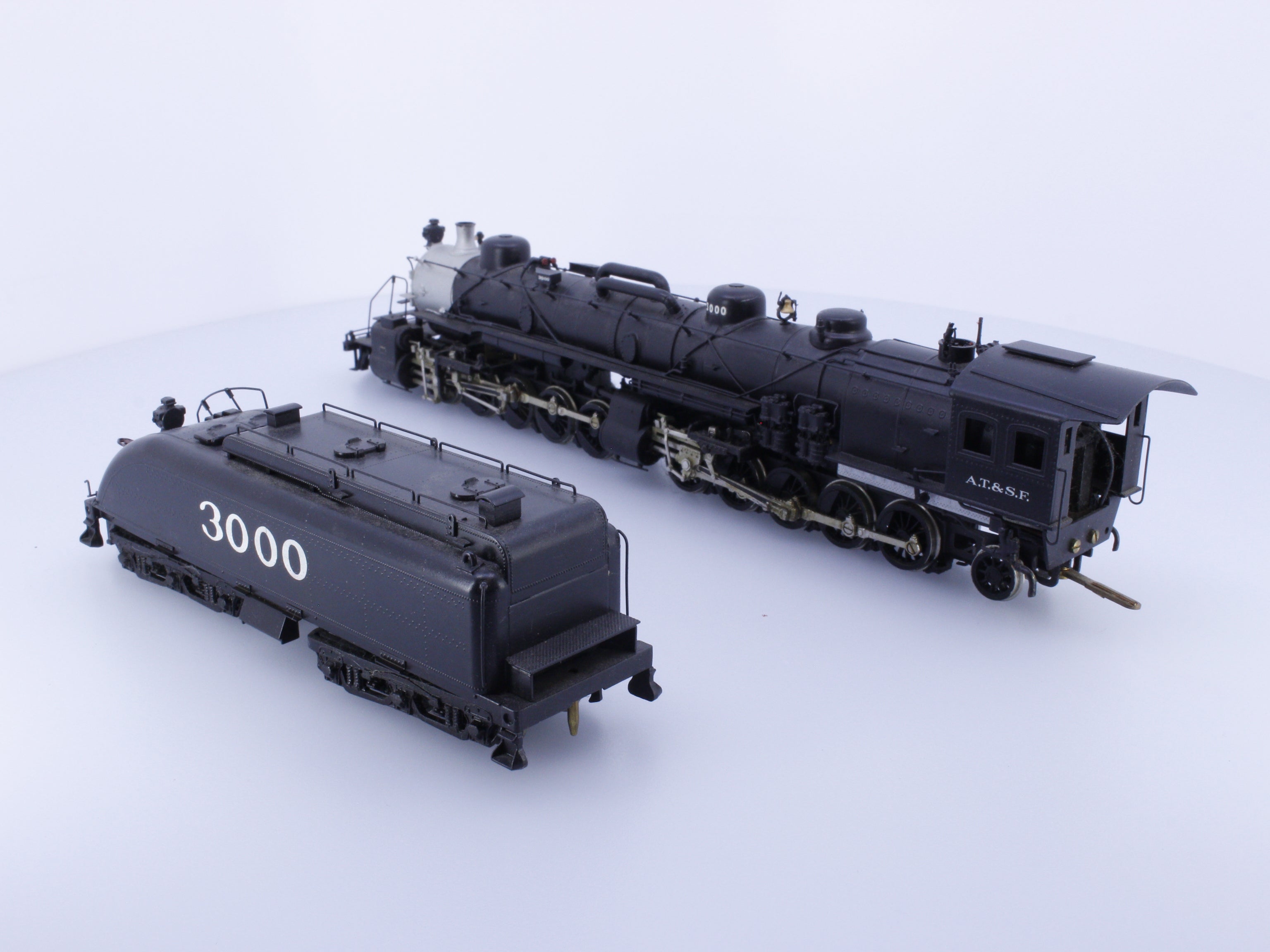 Westside Model Company ATSF3000 HO Brass 2-10-10-2 Sloped Tender Atchison Topeka and Santa Fe (ATSF) 3000 Analog DC